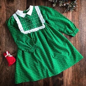 Vintage Polly Flinders Holiday Dress, size 5/6